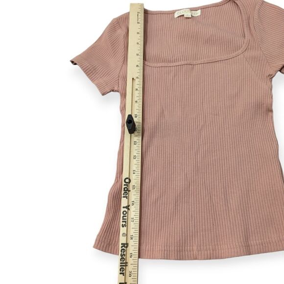 Cloud Ten Ribbed Baby Tee Pink Size Small E - Picture 2 of 6